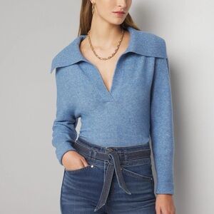 White House Black Market WHBM Wide Collar Pullover Sweater